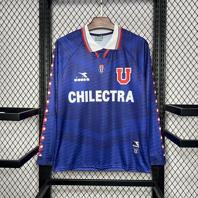 Retro 1996 University of Chile Home Long sleeve Football jersey Retro