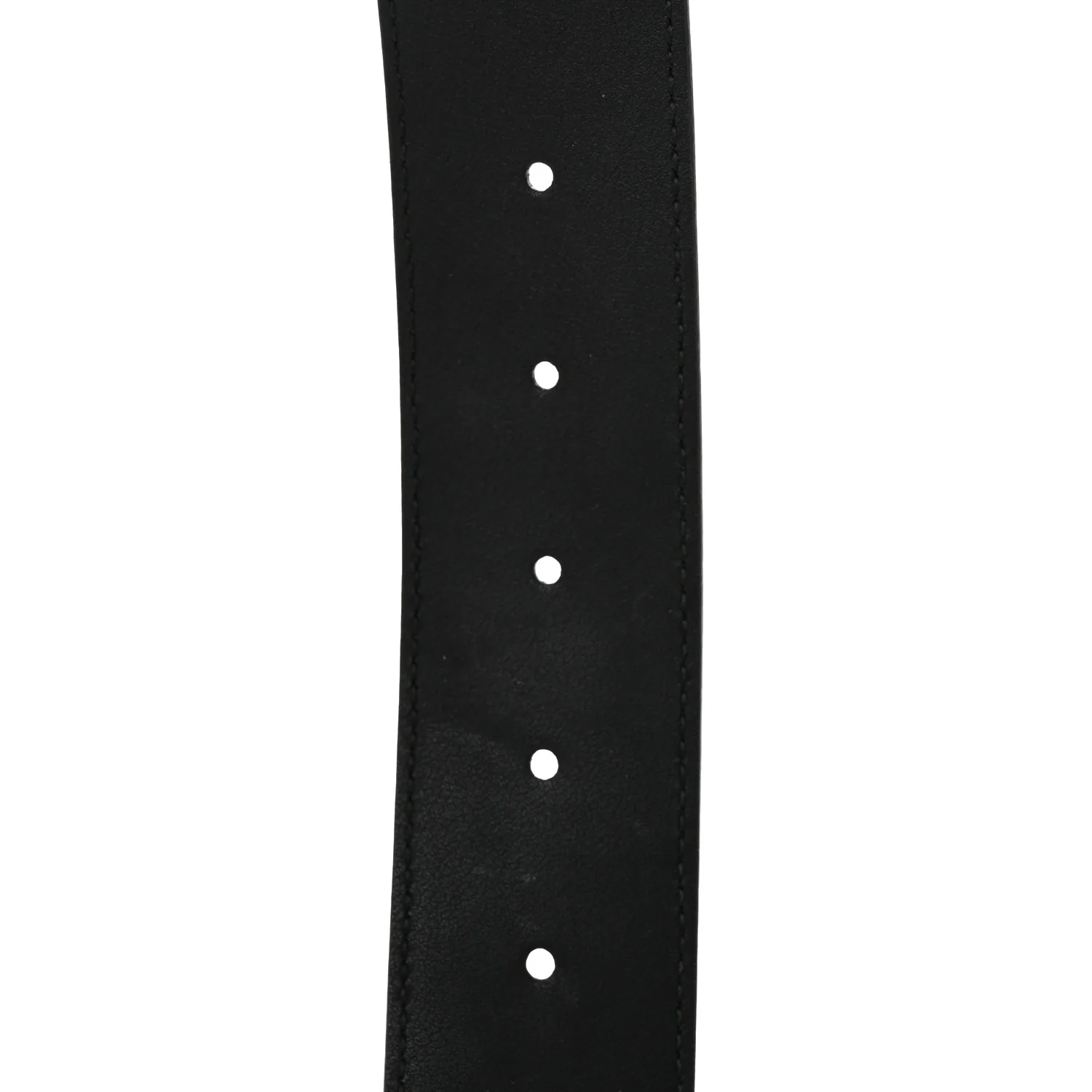 GG Supreme Monogram Selleria Calfskin Interlocking G 40mm Belt 80 32 Black Grey