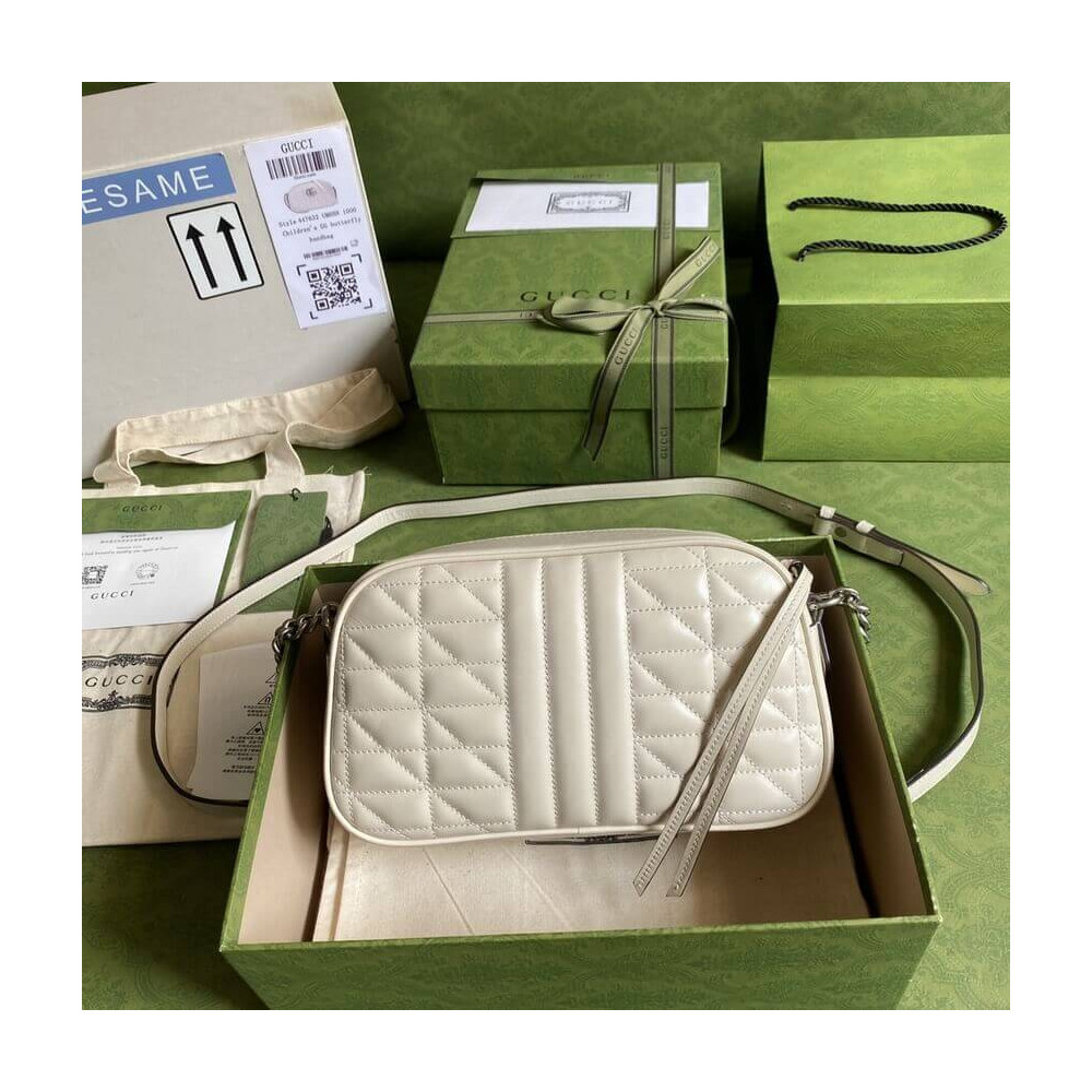 Gucci GG Marmont Small Shoulder Bag White