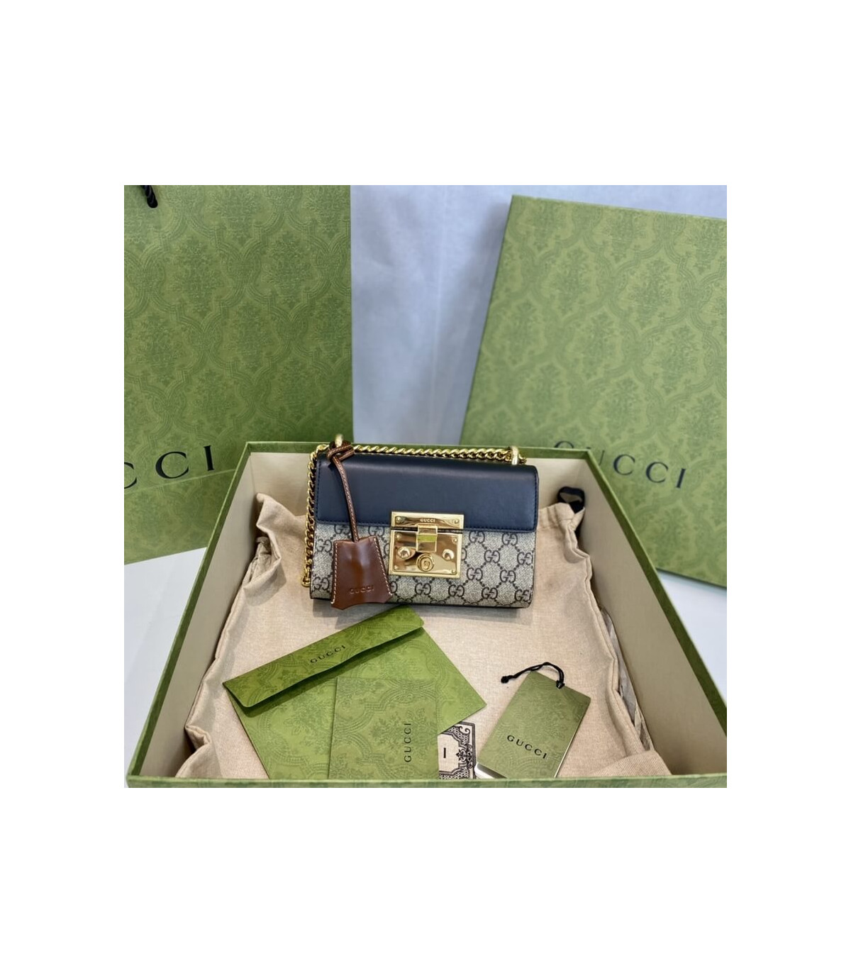 Gucci Padlock Small GG Shoulder Bag Black