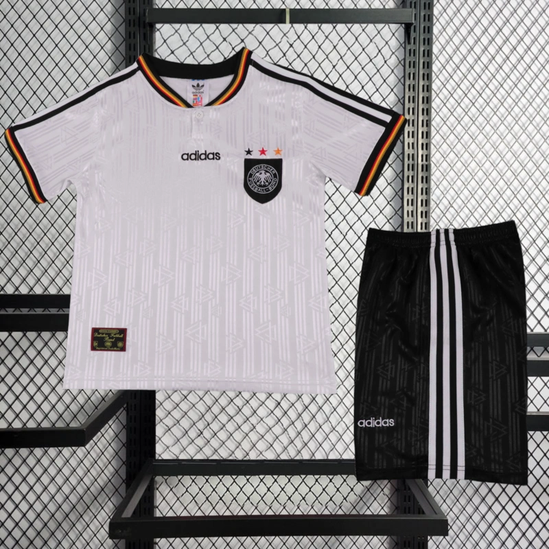 Retro 1996 Germany Home KIDS MOLLER #7 Klinsmann #18 KUNTZ #11 Football jersey retro