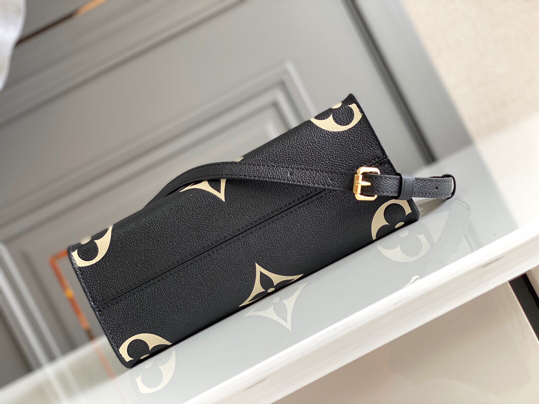 Louis Vuitton Sac À Main On The Go Pm Noir Beige M45659 25cm