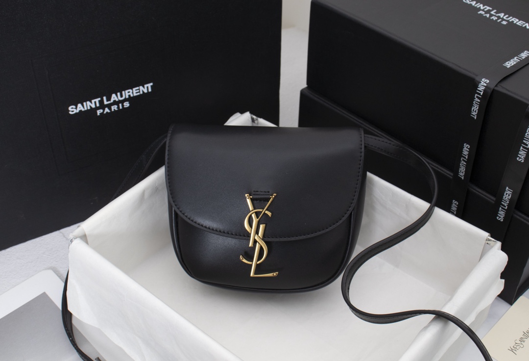 Saint Laurent Kaia Small Smooth Leather Black