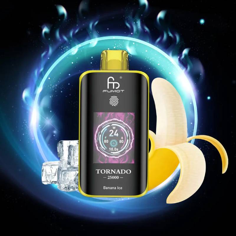 🧊 Fumot Tornado 25K – Disposable vape with dual mesh coil & LED display 🍓🥭🍏