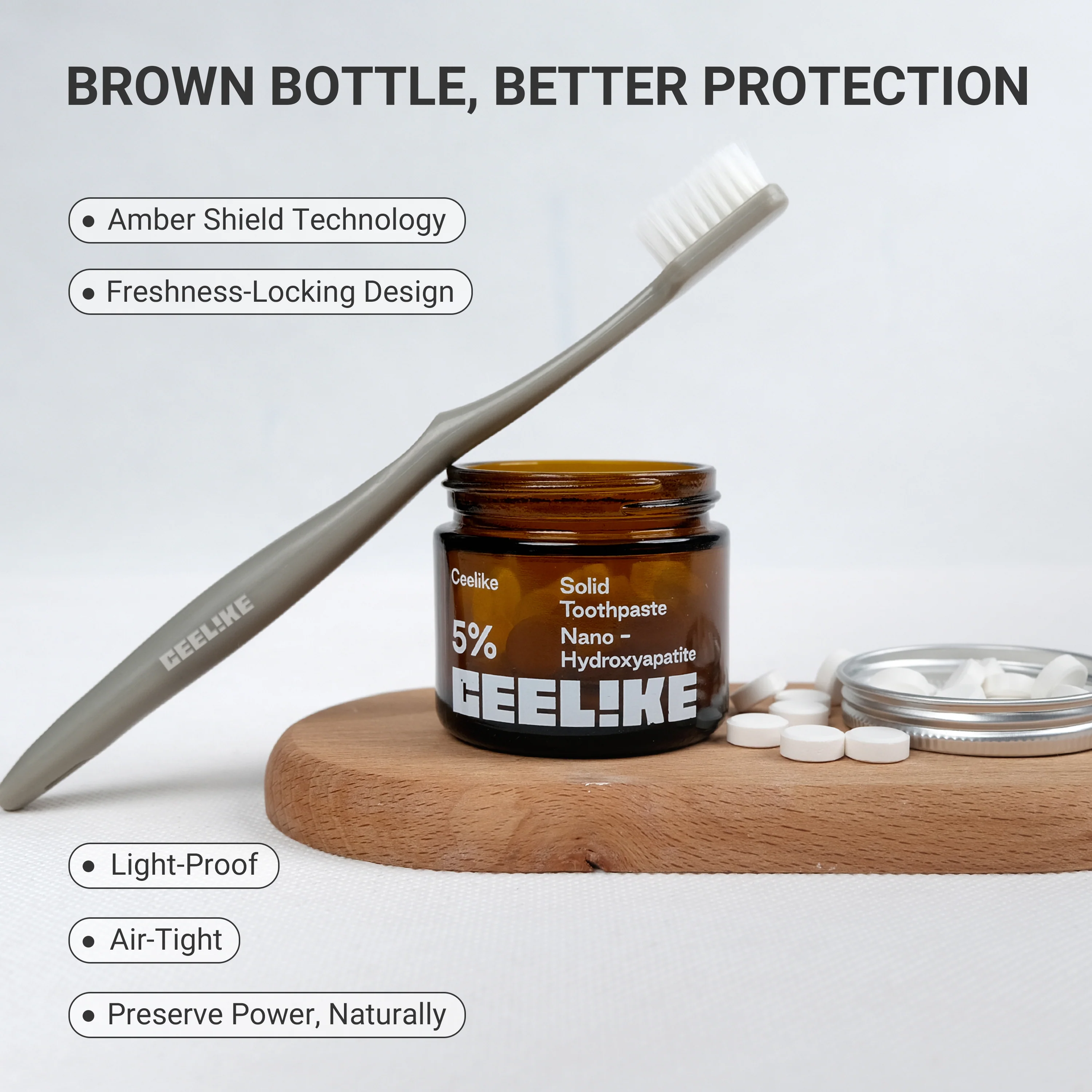 CEELIKE 5% Hydroxyapatite Toothpaste Tablets