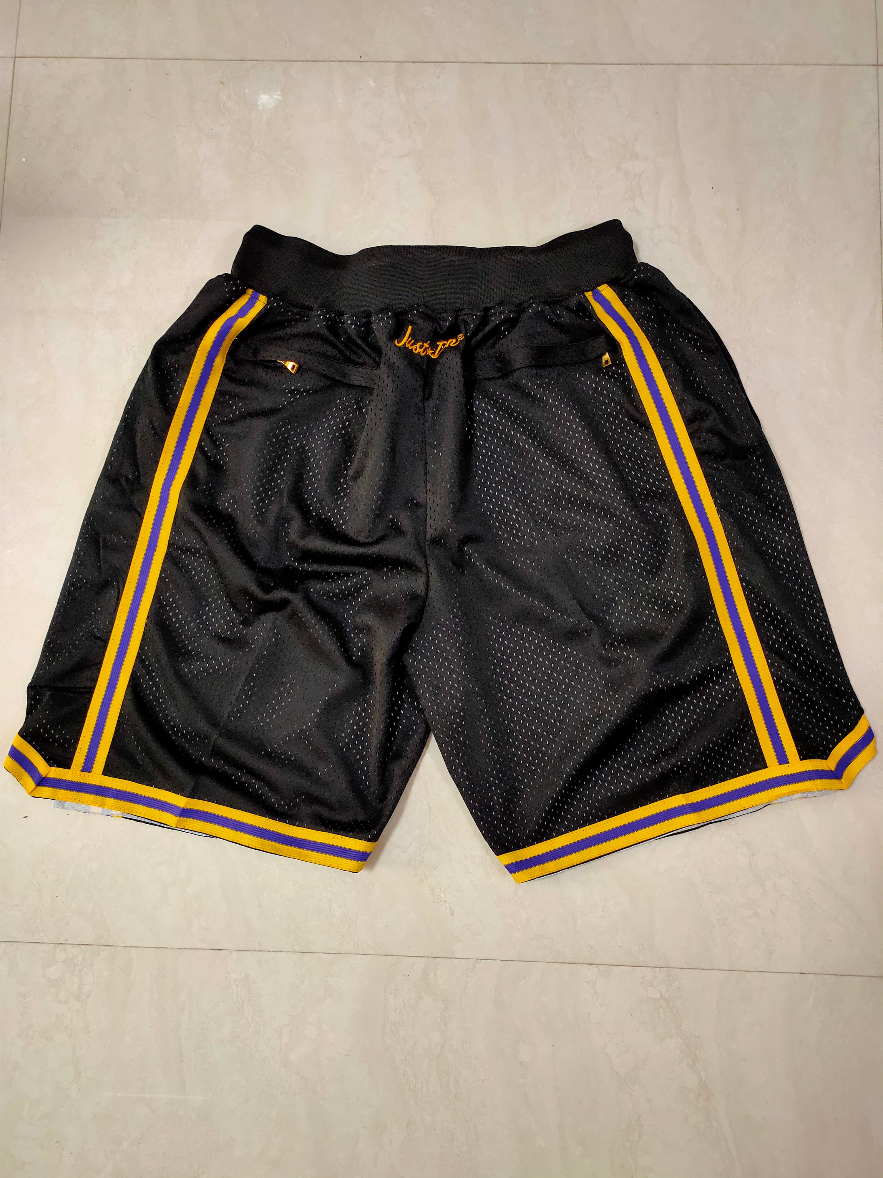 Los Angeles Lakers Black City Edition Juston Retro Pocket Shorts