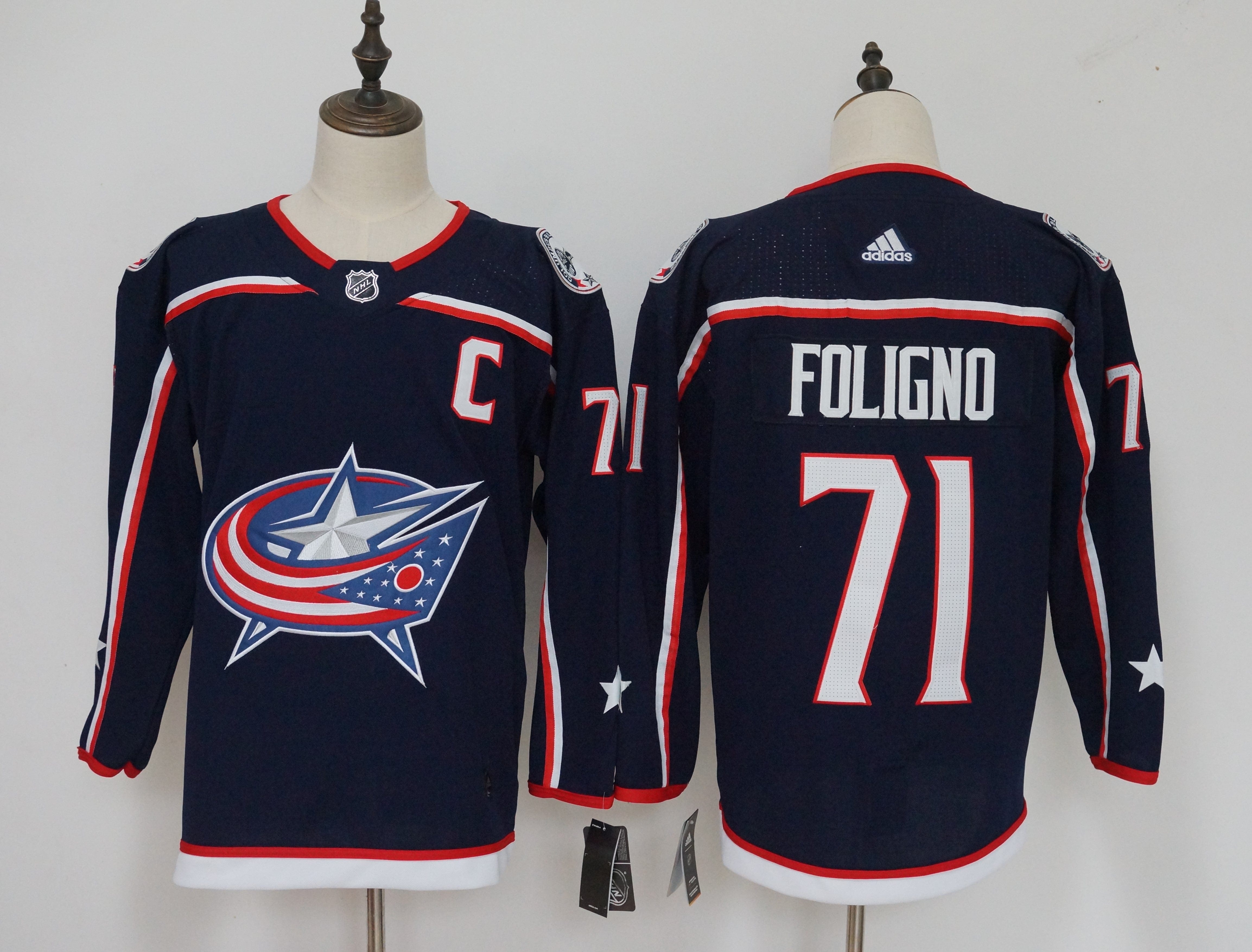 NHL Columbus Blue Jackets FOLIGNO # 71 Jersey