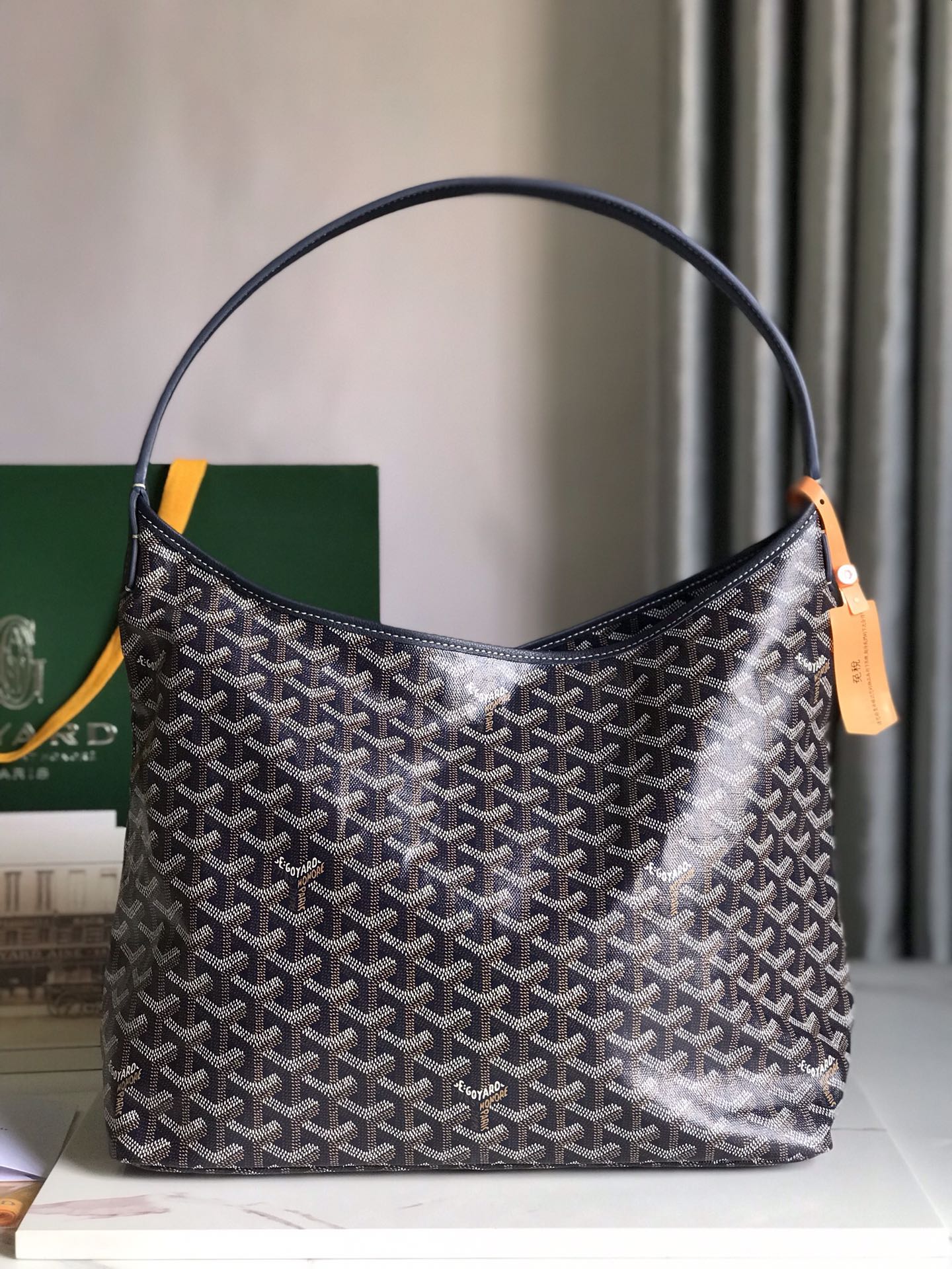 Goyard Hobo Boheme 42Cm Navy Blue Canvas
