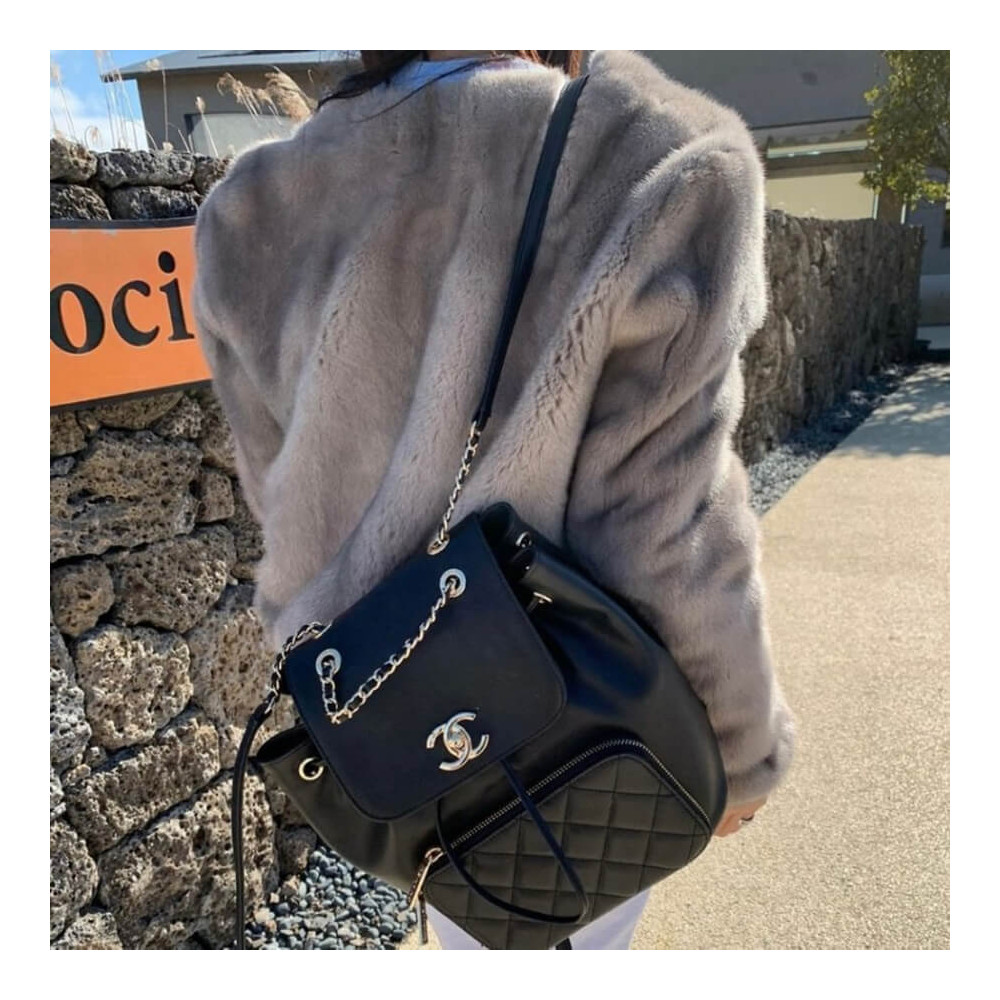 Chanel Business Affinity Mini Backpack in Black Caviar 25.4cm