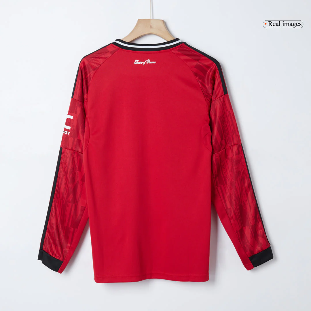 Manchester United Home Long Sleeve Soccer Jersey 2025/26