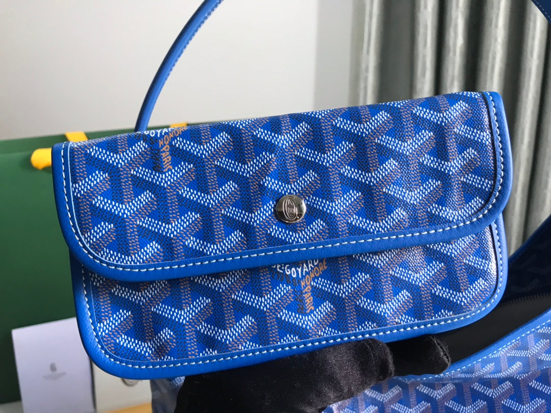 Goyard Hobo Boheme 42Cm Blue Canvas