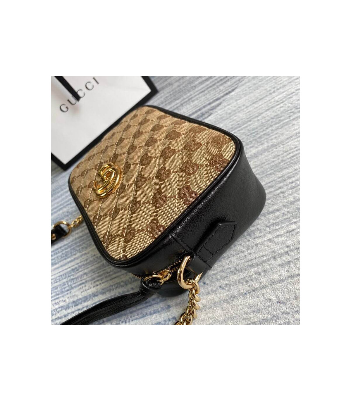 Gucci GG Canvas Matelasse Mini Bag Black