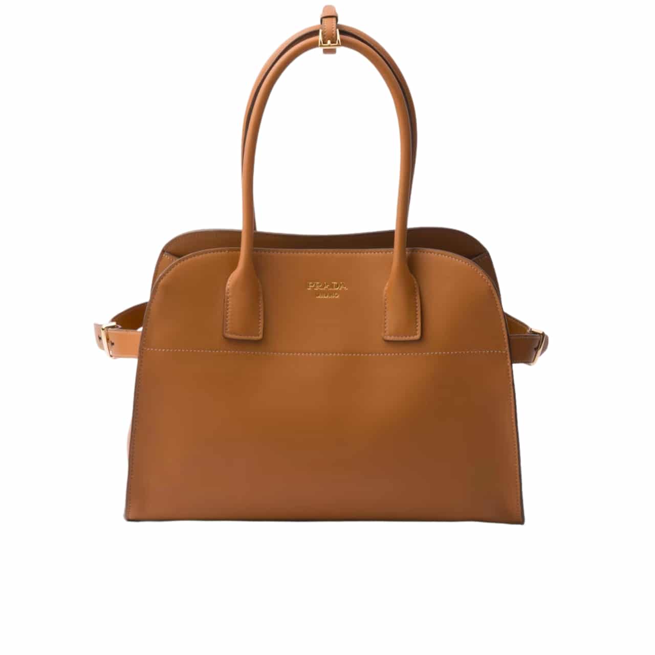 Prada Medium Leather Tote Bag Dark Orange 32Cm 1Bg517 2Cys F03Bh V Ooo