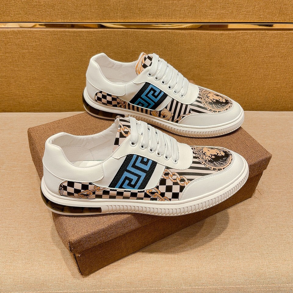 Fendi Domino Fabric Low Sneakers Blue Ff