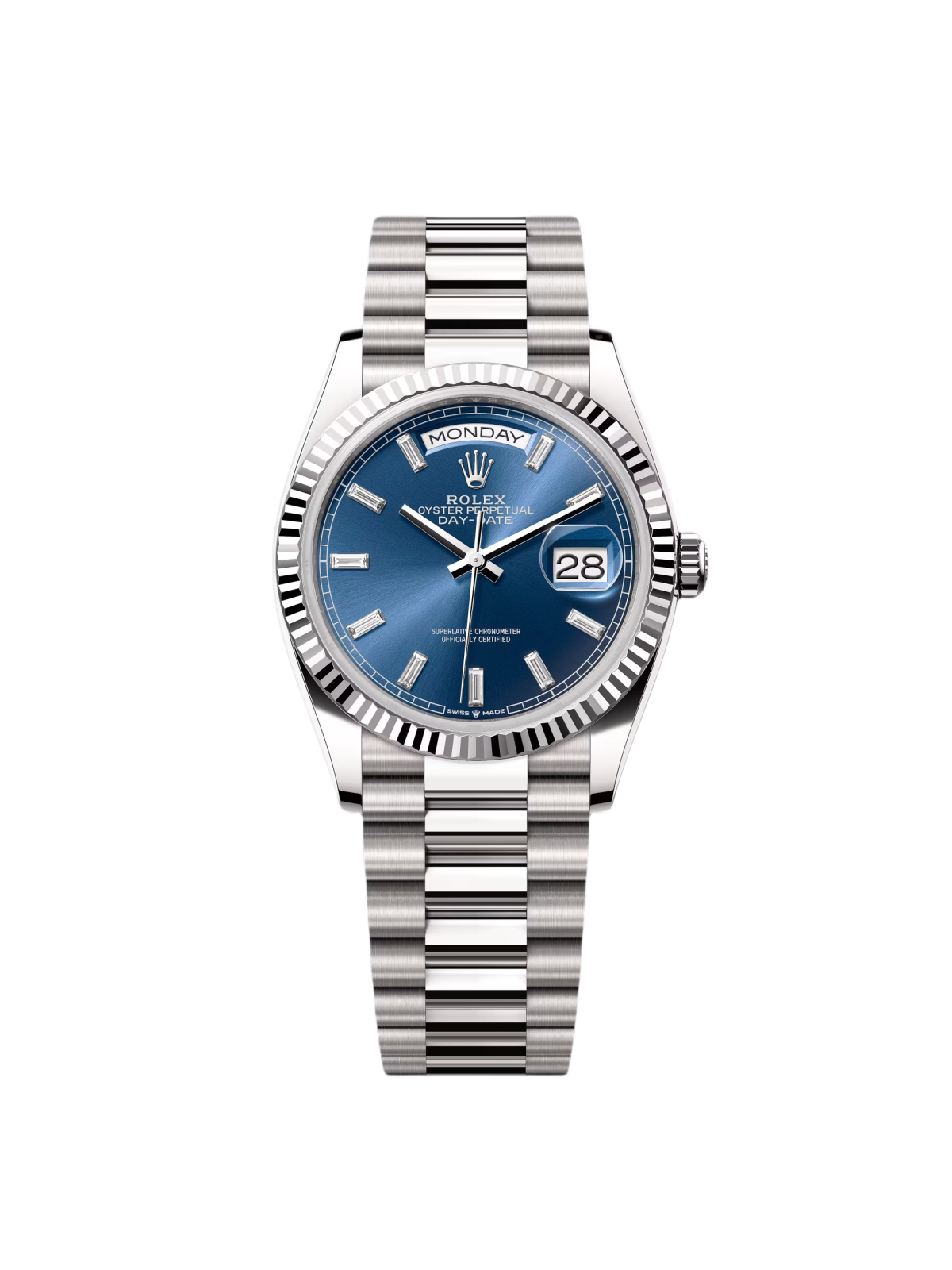 Rolex Day-Date 128239-0069 Blue Diamond Dial 36mm