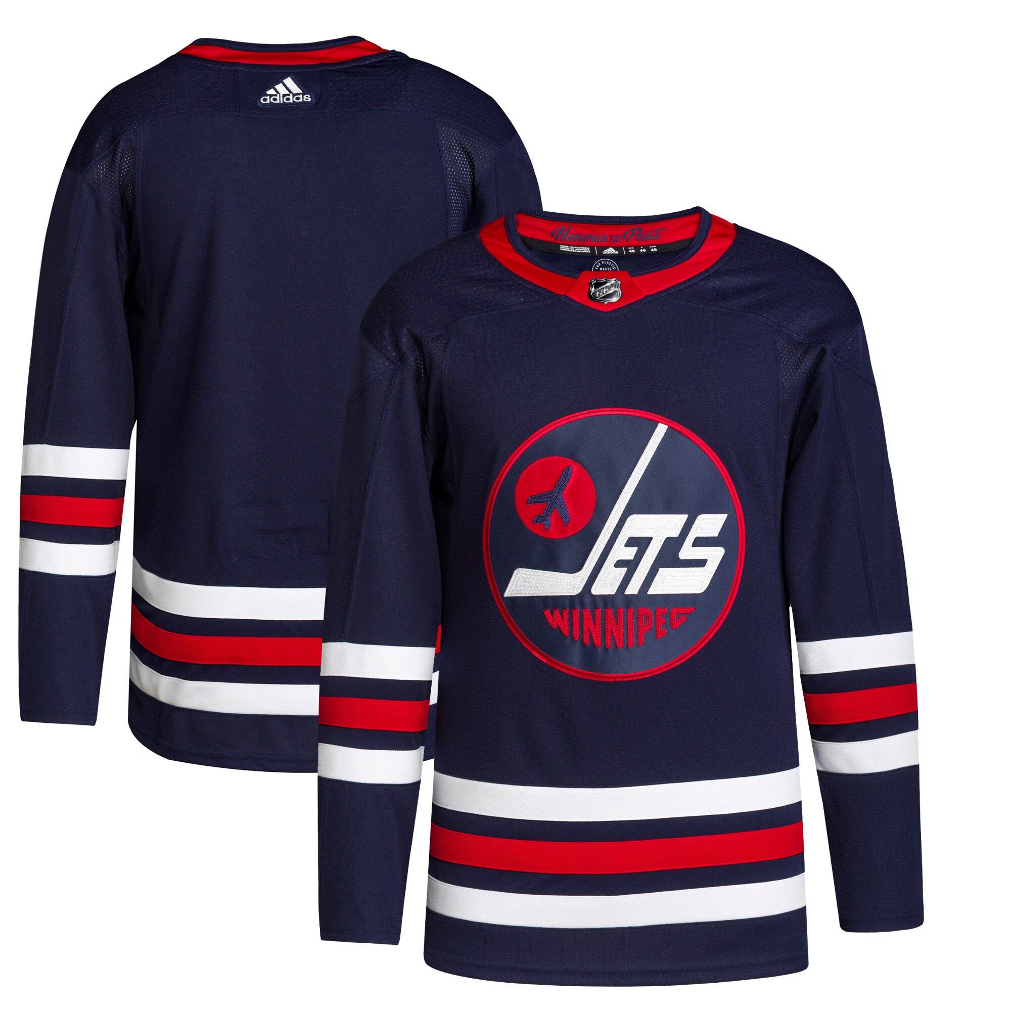 Winnipeg Jets adidas Men’s 2021/22 Alternate Primegreen Authentic Jersey – Navy