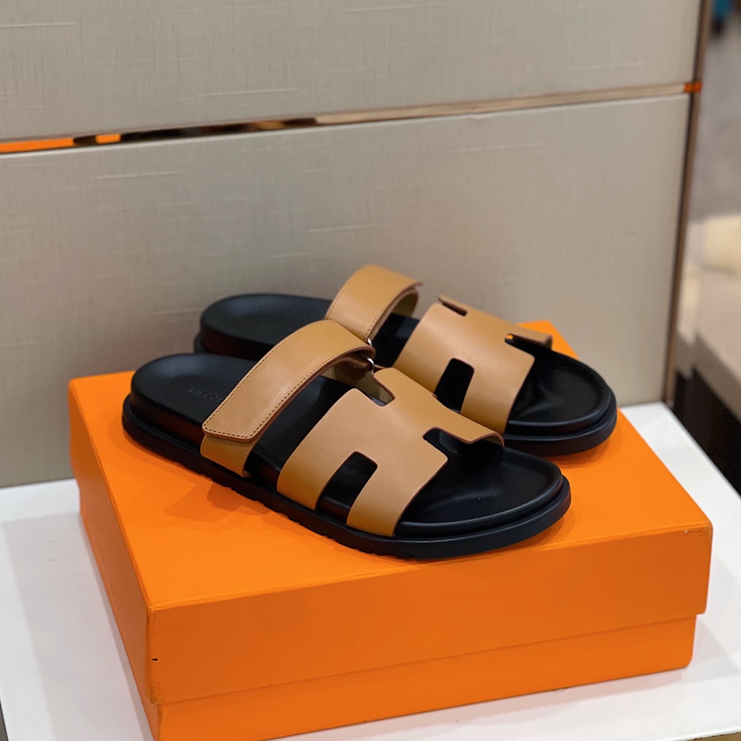 HERMES SANDALS TAKARA BROWN