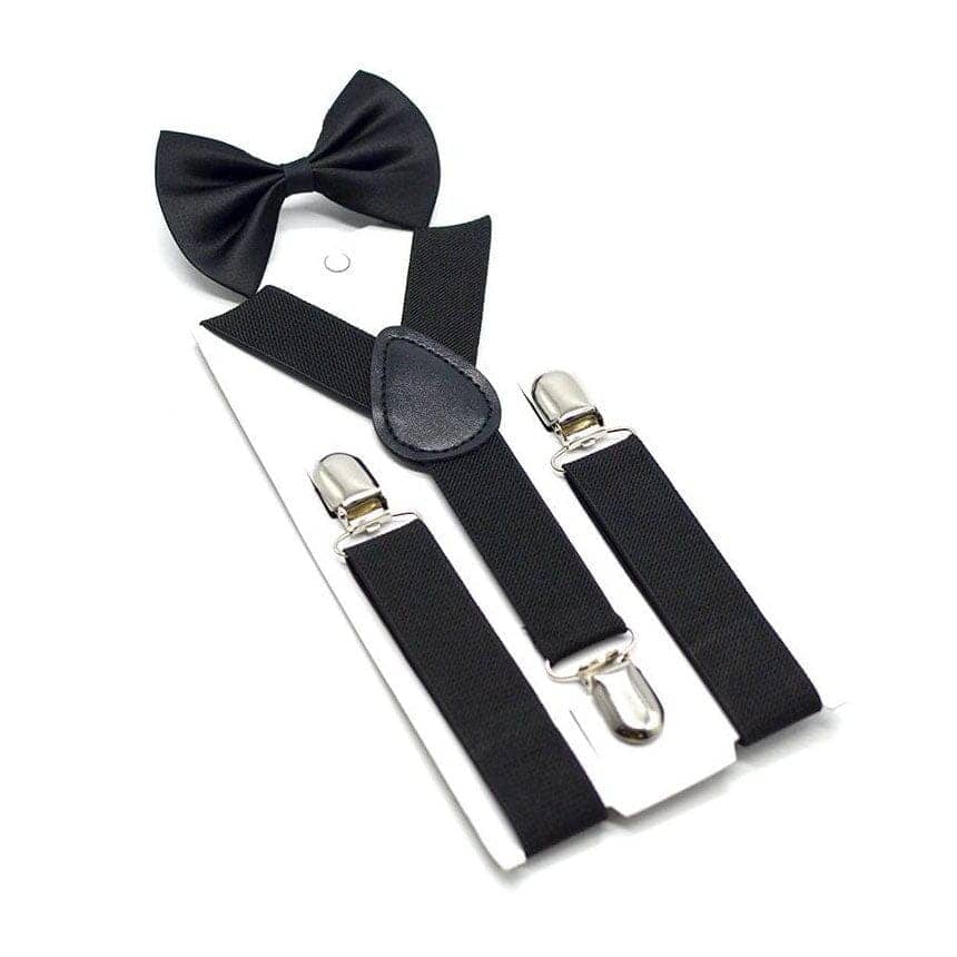 Adjustable Suspender Bow Tie Toddler Set