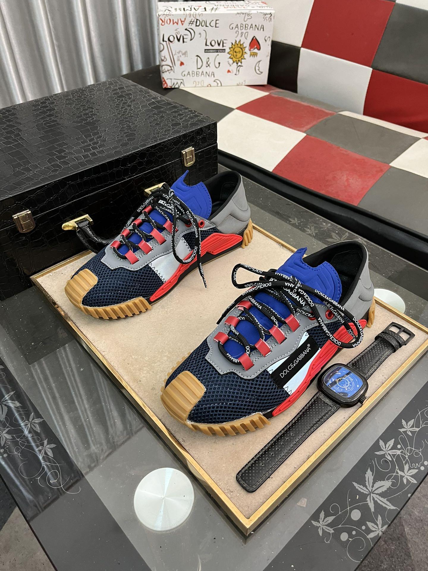 DOLCE & GABBANA Mixed-materials NS1 slip-on sneakers