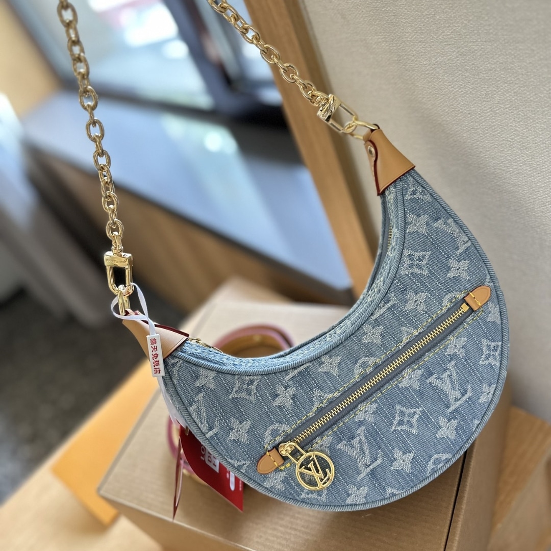 Louis Vuitton Lv By The Pool Loop Monogram Sky Blue Denim 25Cm M24846