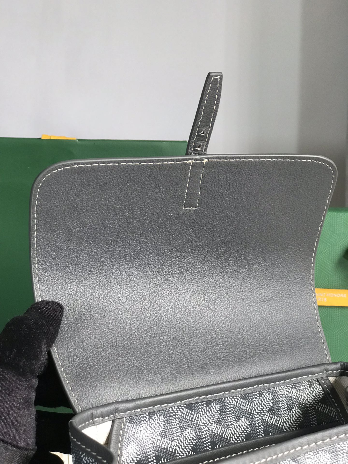 Goyard Alpin Mini Backpack 21 Cm Gray Lambskin And Goyardine Canvas
