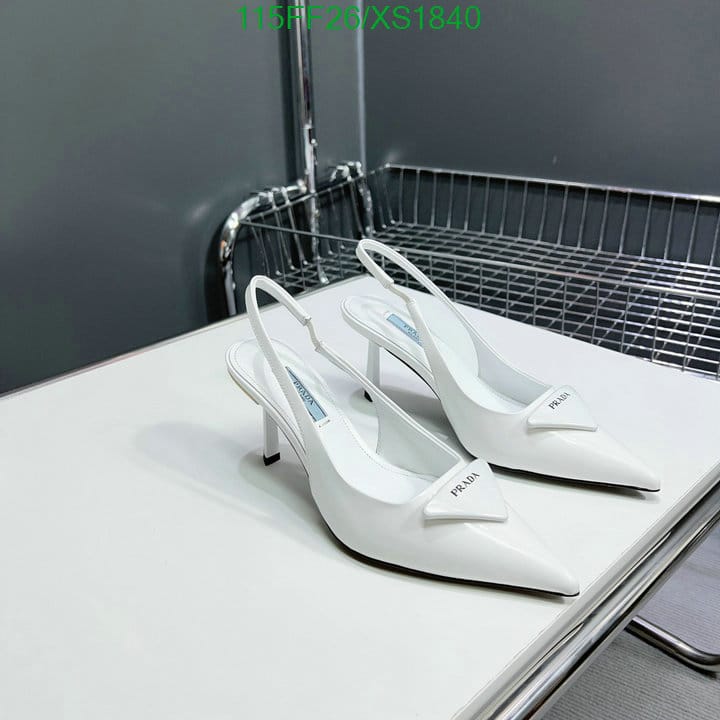Prada Brushed Leather Slingback Pumps White 1I901M055F0009F075