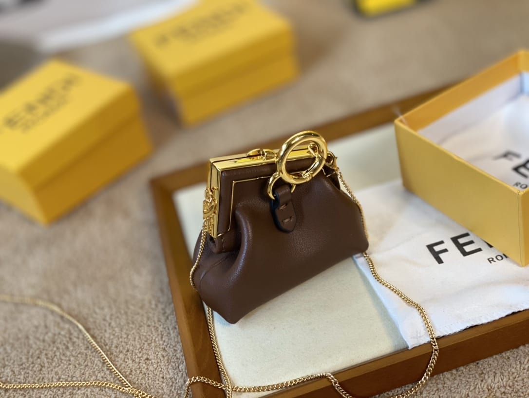Fendi Nano Fendi First Charm Brown 9Cm 7As051Abvef12G2