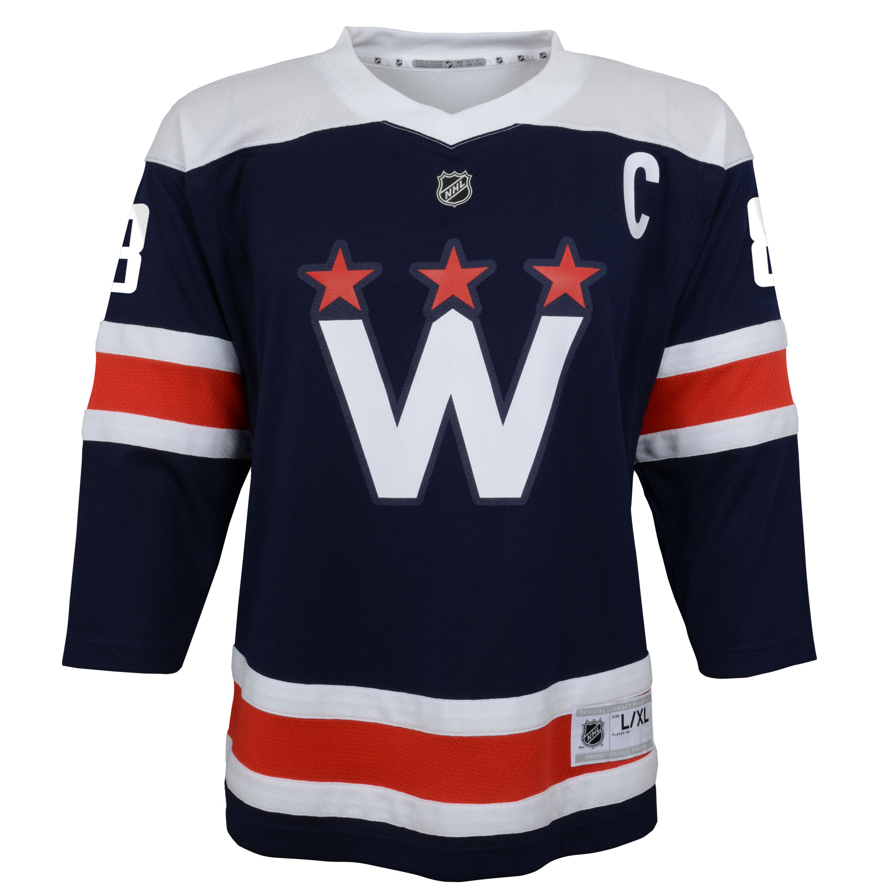 Alexander Ovechkin Washington Capitals Youth 2020/21 Alternate Replica Player Jersey – Navy