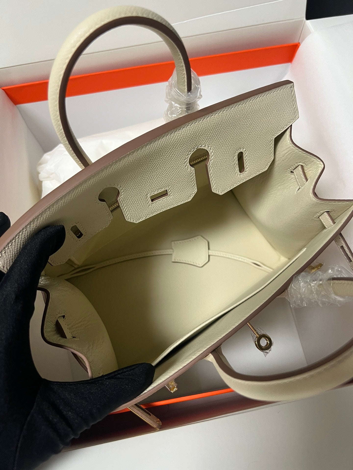 Hermes Birkin Sellier Cream Epsom Leather Gold Hardware