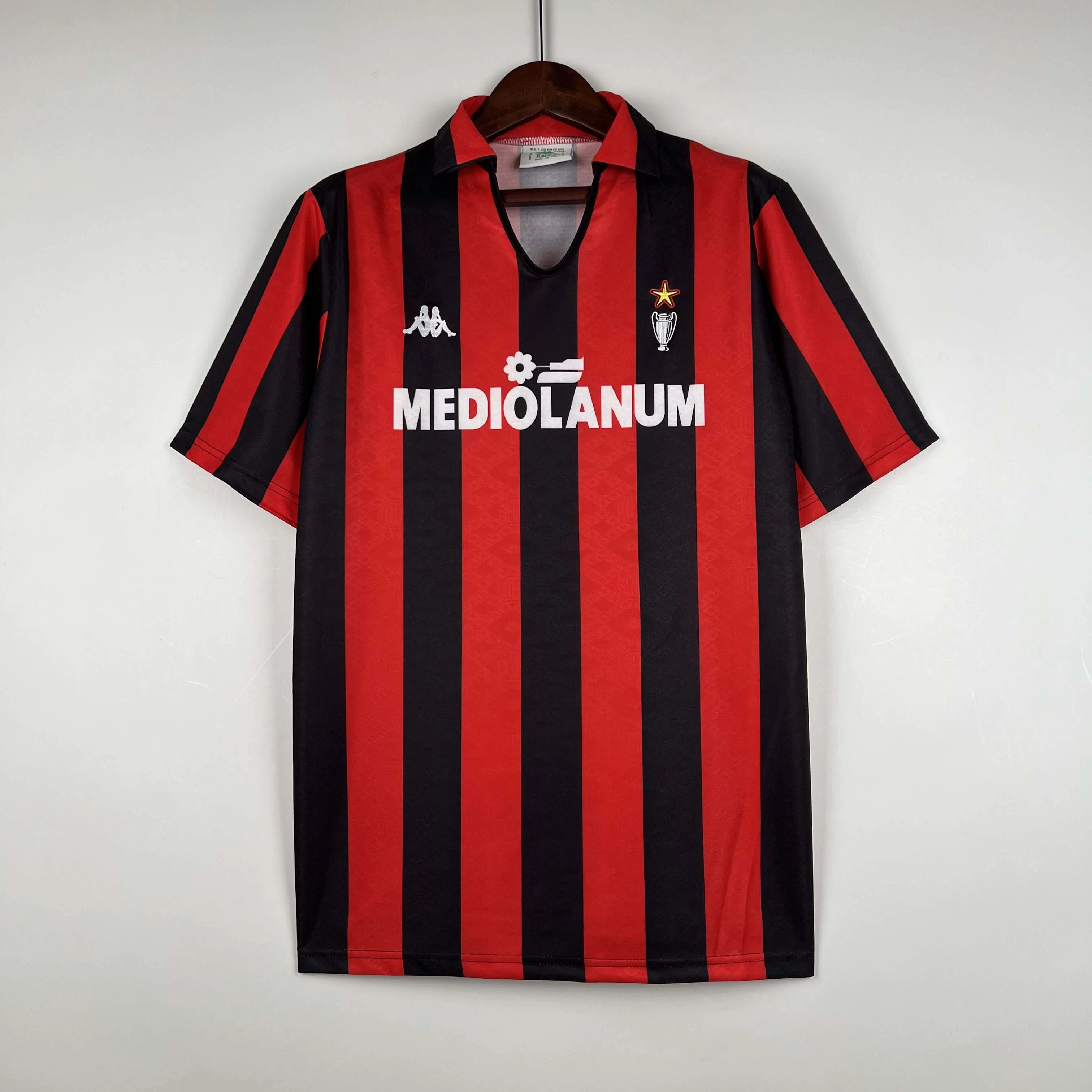Retro 1988-90 AC Milan (LS) Home football jersey Retro