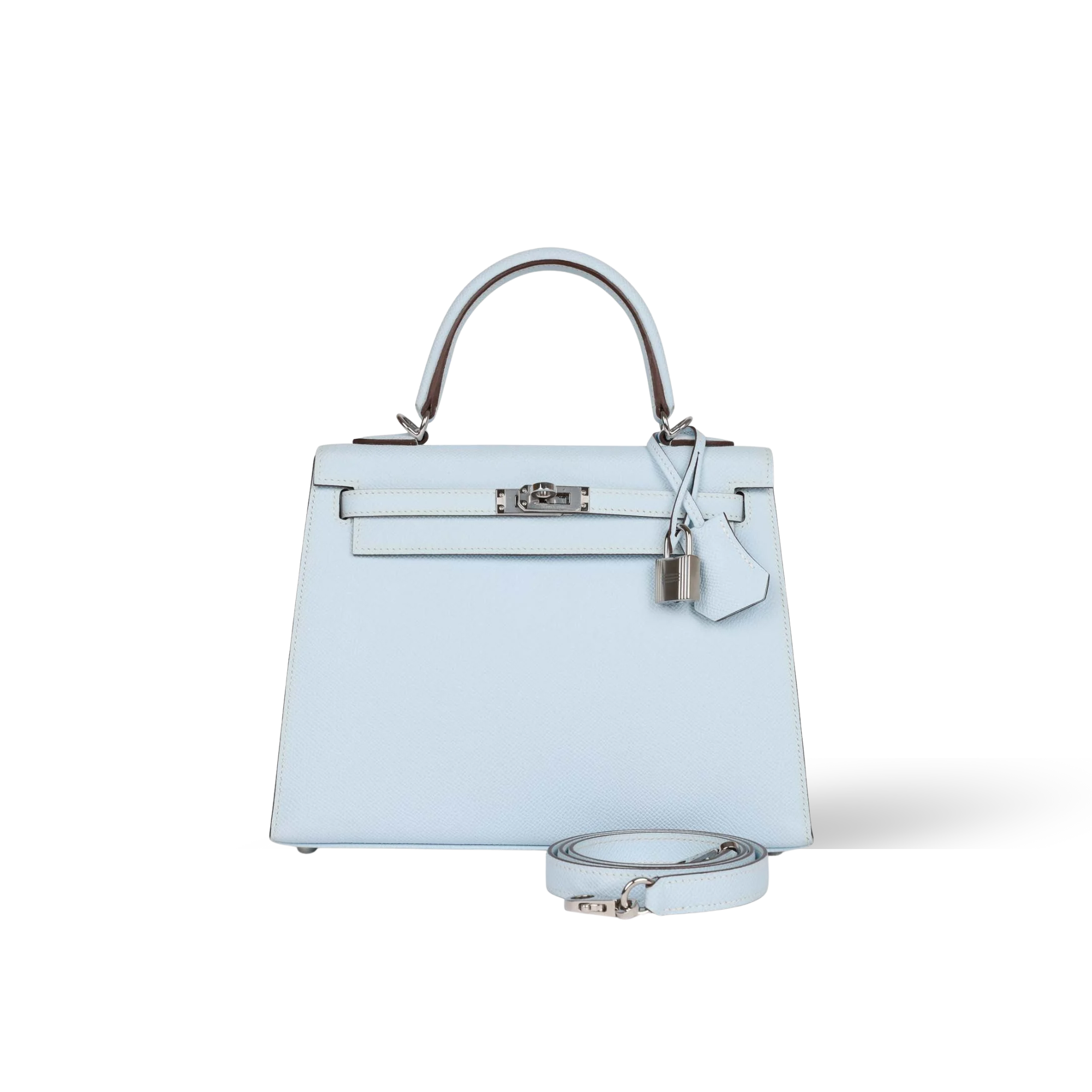 Hermes Kelly 25 Bag In Mist Blue Epsom Leather For Women 25cm/10in