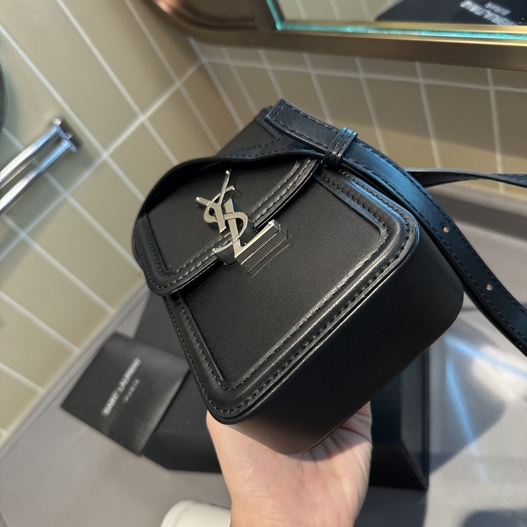 Saint Laurent Solferino Mini Bag In Smooth Leather Black 11Cm