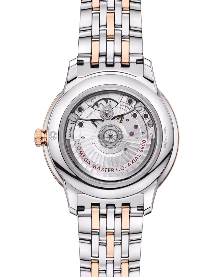 Omega De Ville Prestige 40 mm Silver Dial Stainless Steel and Sedna™ 18k Rose Gold Bracelet 434.20.40.20.02.001