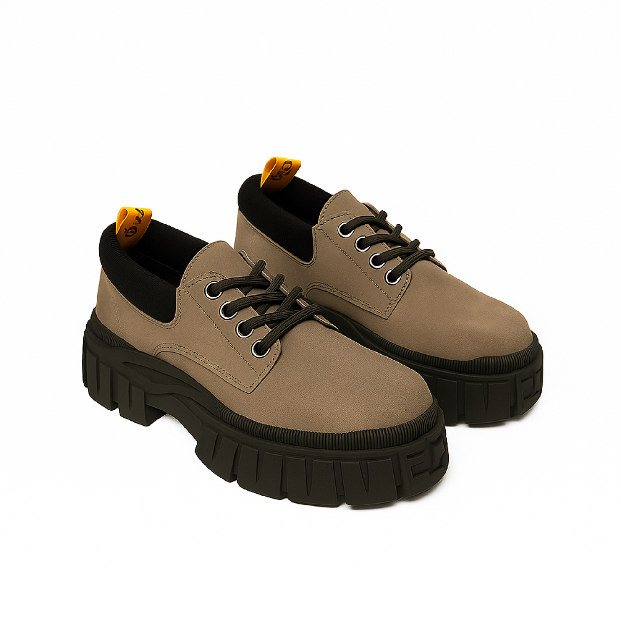 Fendi Force Leather Lace Ups Brown