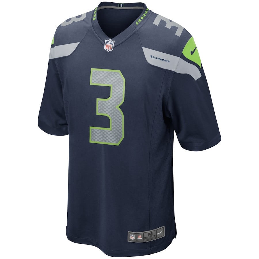 Russell Wilson 3 Seattle Seahawks Men Game Jersey - College Navy