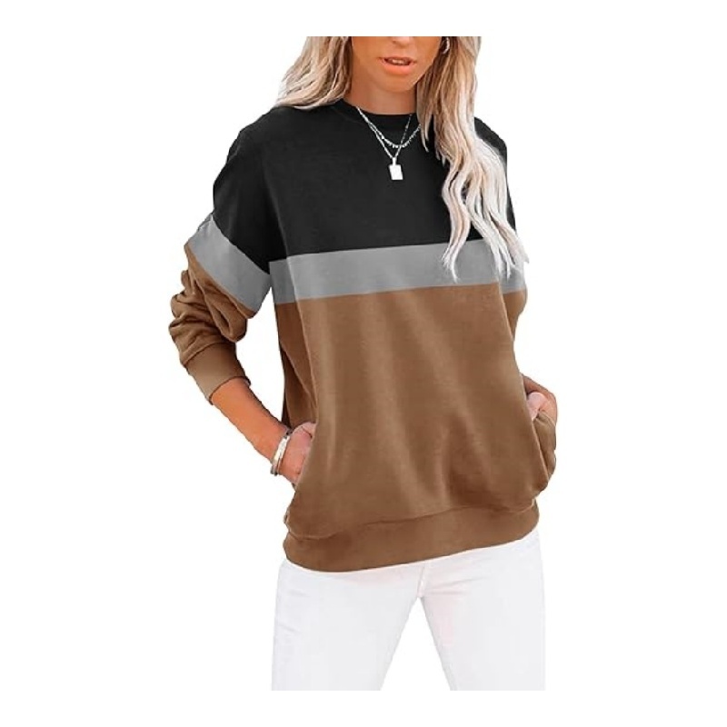 Women's Casual Crewneck Sweatshirts Cute Loose Fit with Pockets