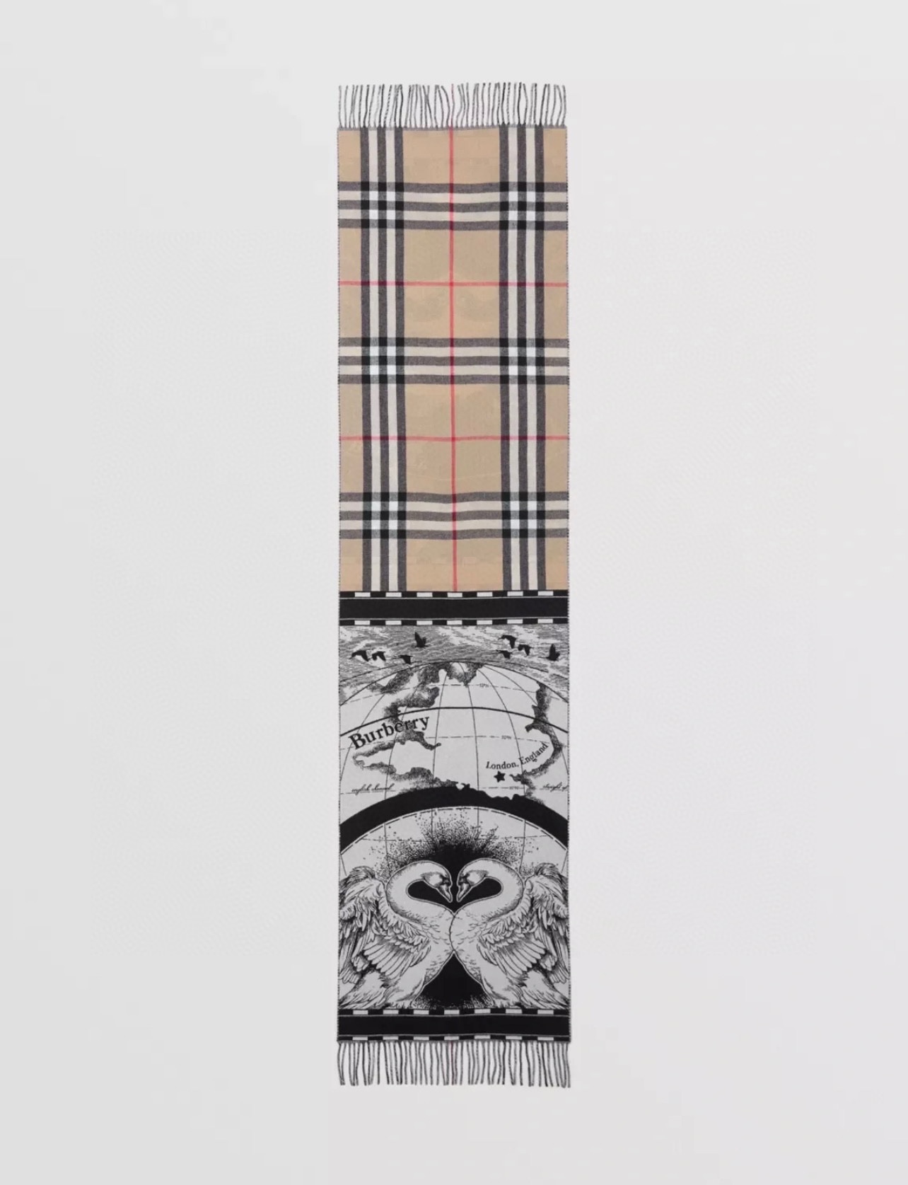𝐁𝐮𝐫𝐛𝐞𝐫𝐫𝐲 Spliced Swan Scarf