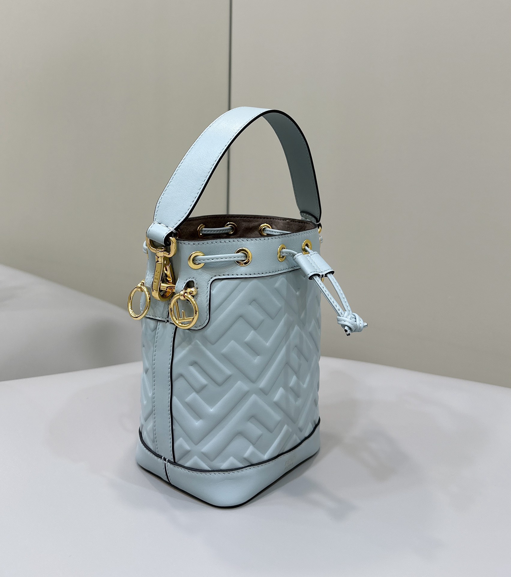 FENDI-Small MON TRESOR Bucket Bag-Blue