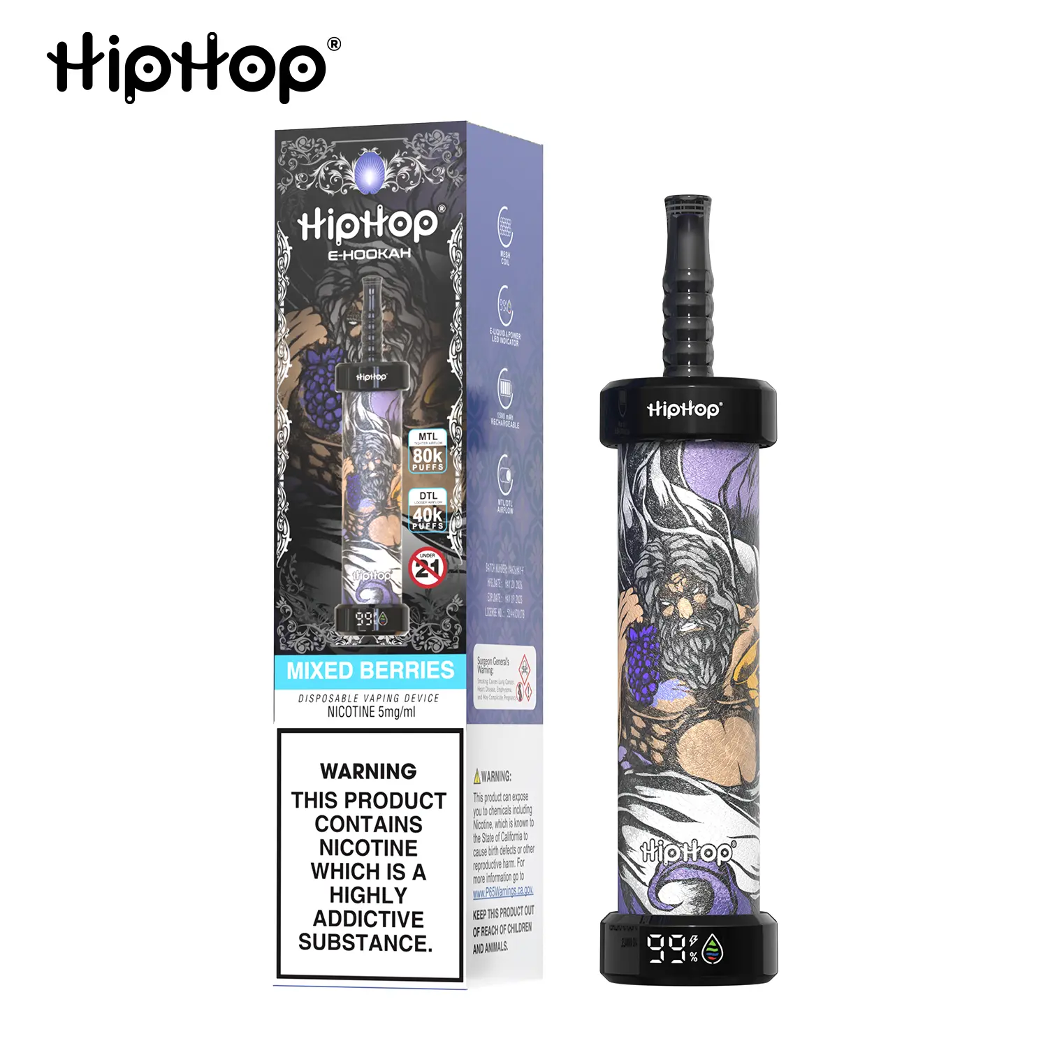 HIPHOP E-Hookah 80K