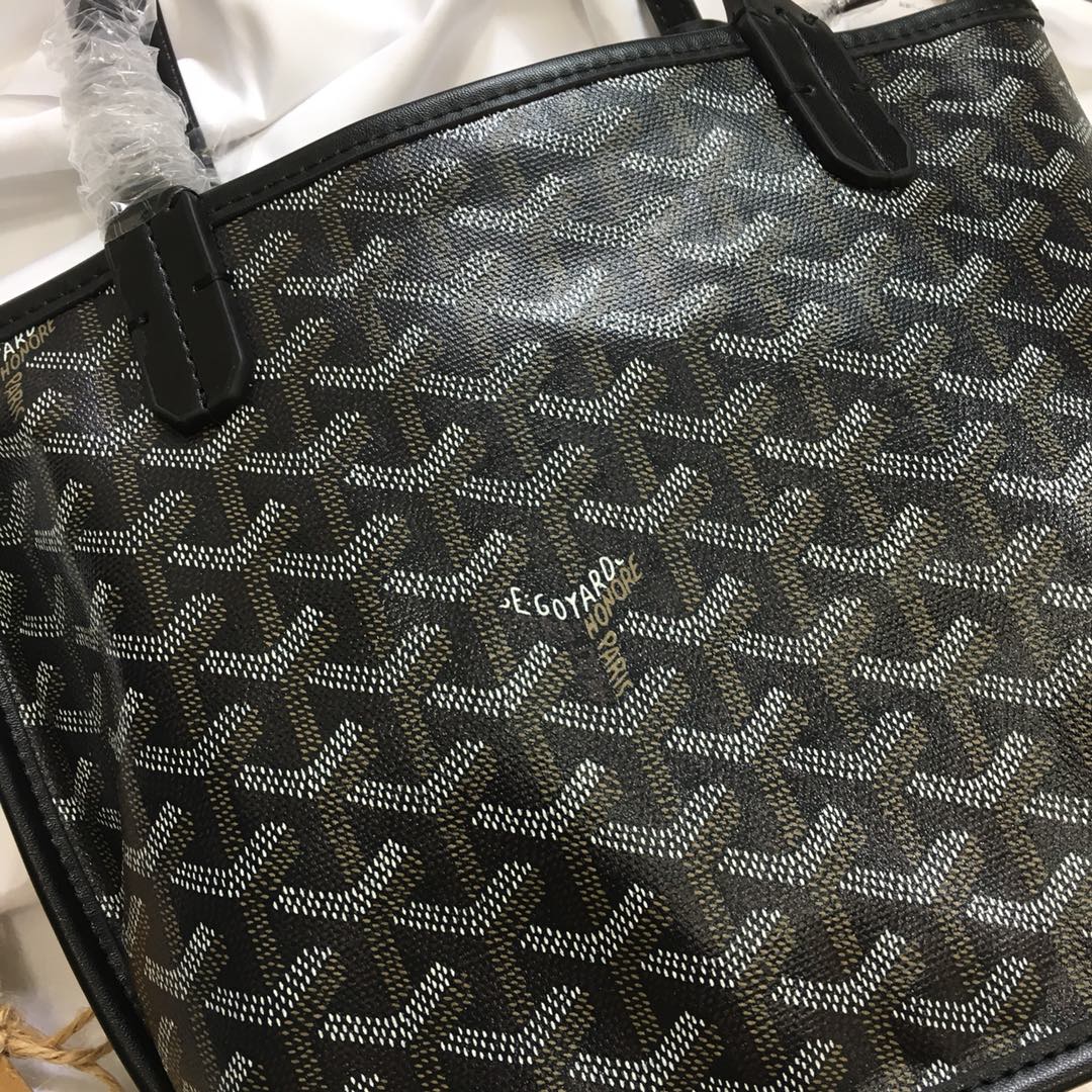 Goyard Anjou Mini Bag 20cm Black Canvas