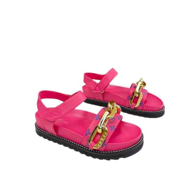 Louis Vuitton Paseo Flat Comfort Sandals Pink