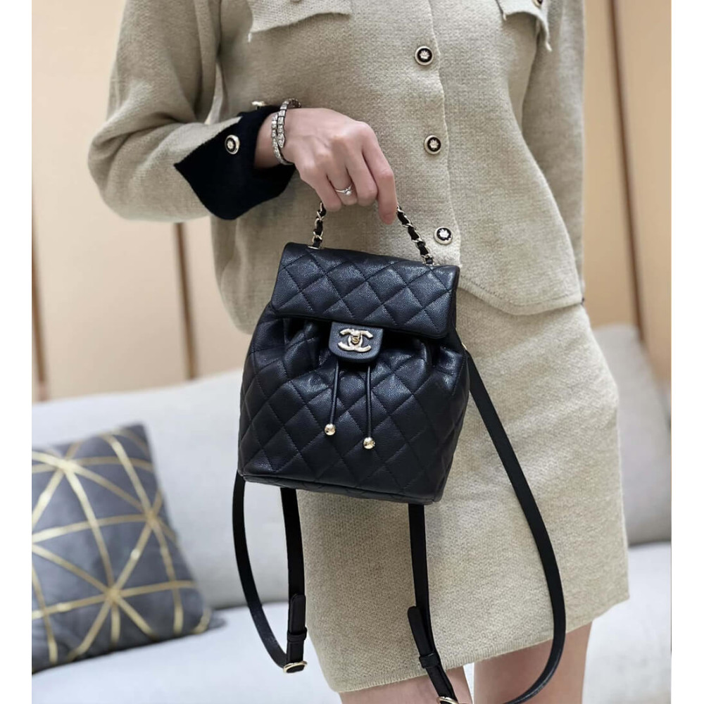 Chanel Small Backpack Grained Calfskin