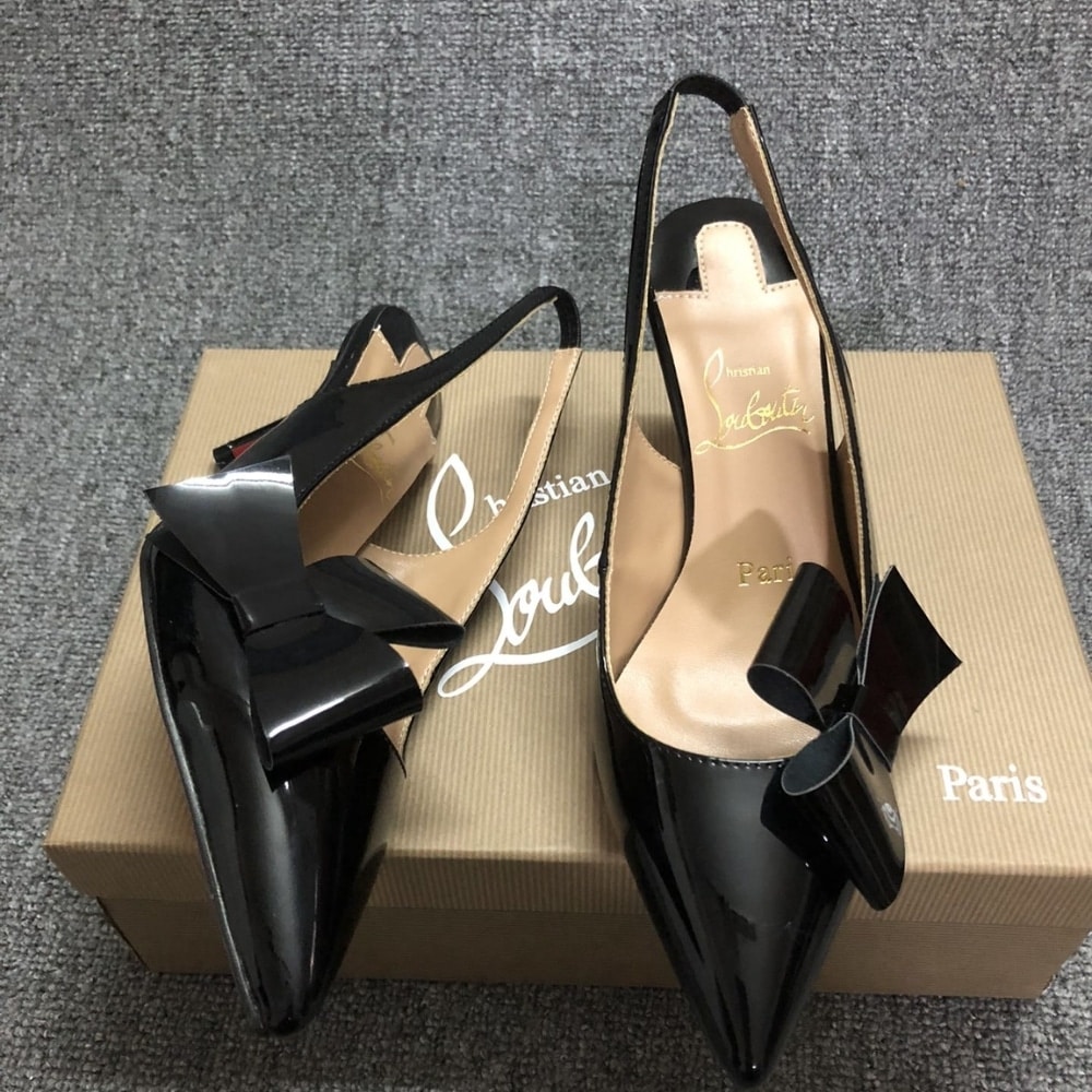 Christian Louboutin Clare Nodo 80 Slingback Black
