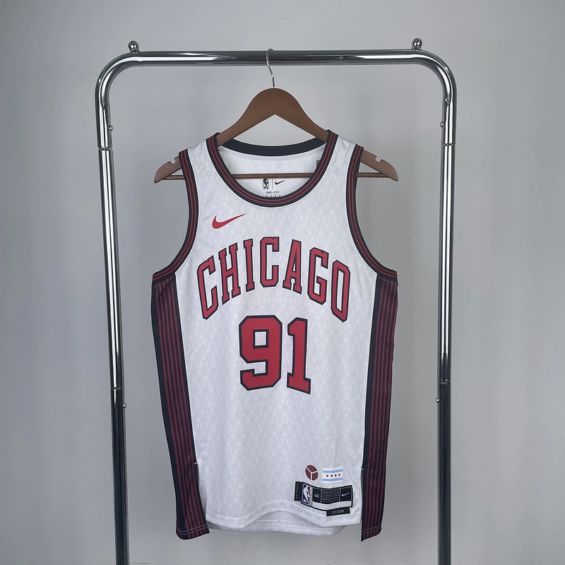 2023 NBA Chicago Bulls (91 RODMAN) Basketball Jersey