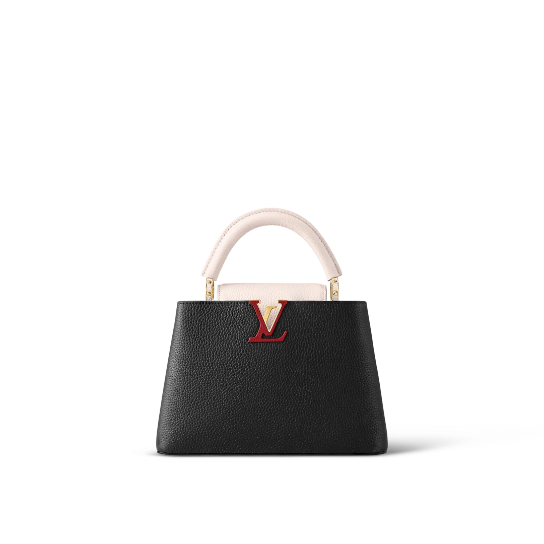 Louis Vuitton Capucines Bb Black Greige 27Cm