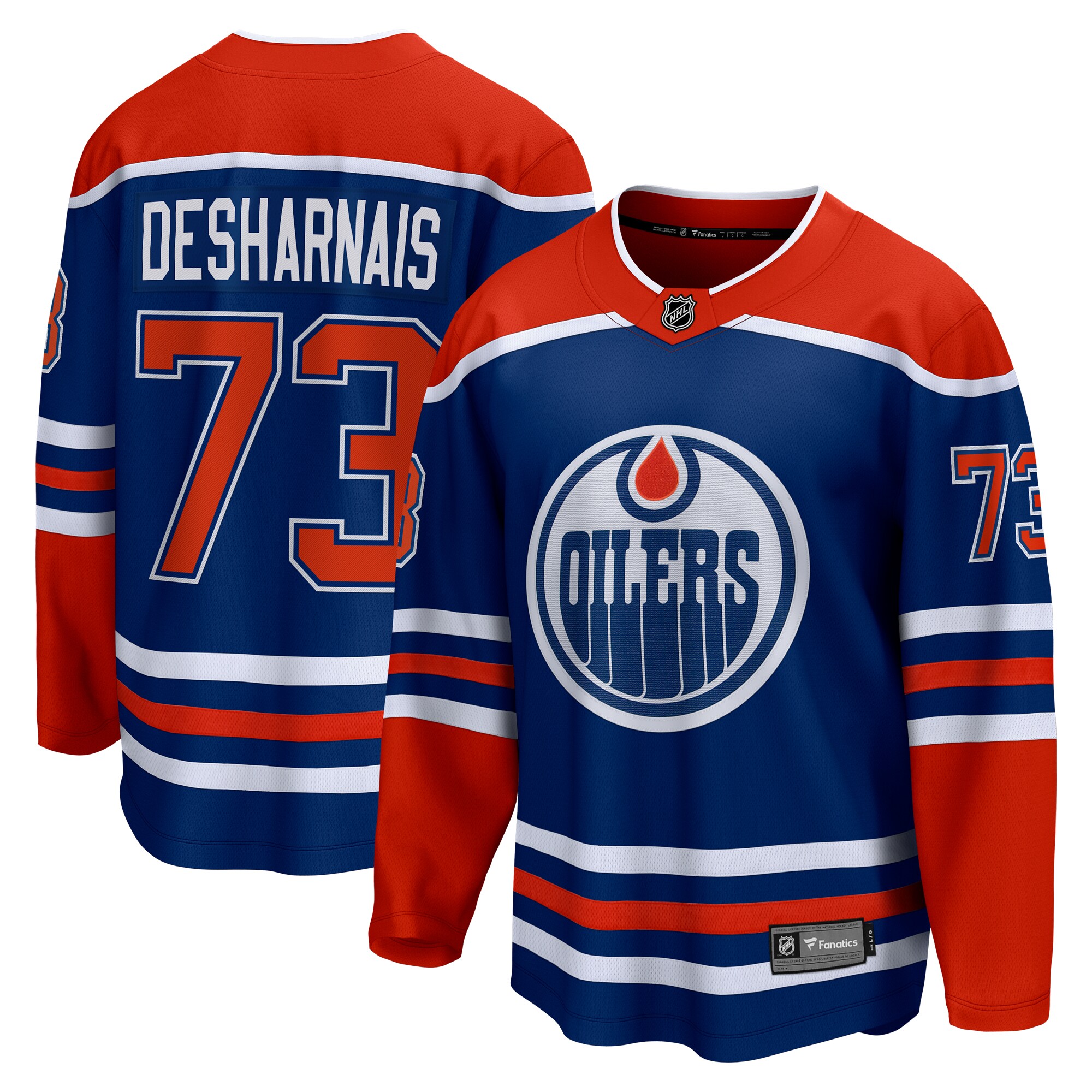 Vincent Desharnais Edmonton Oilers Fanatics Home Premier Breakaway Player Jersey – Royal