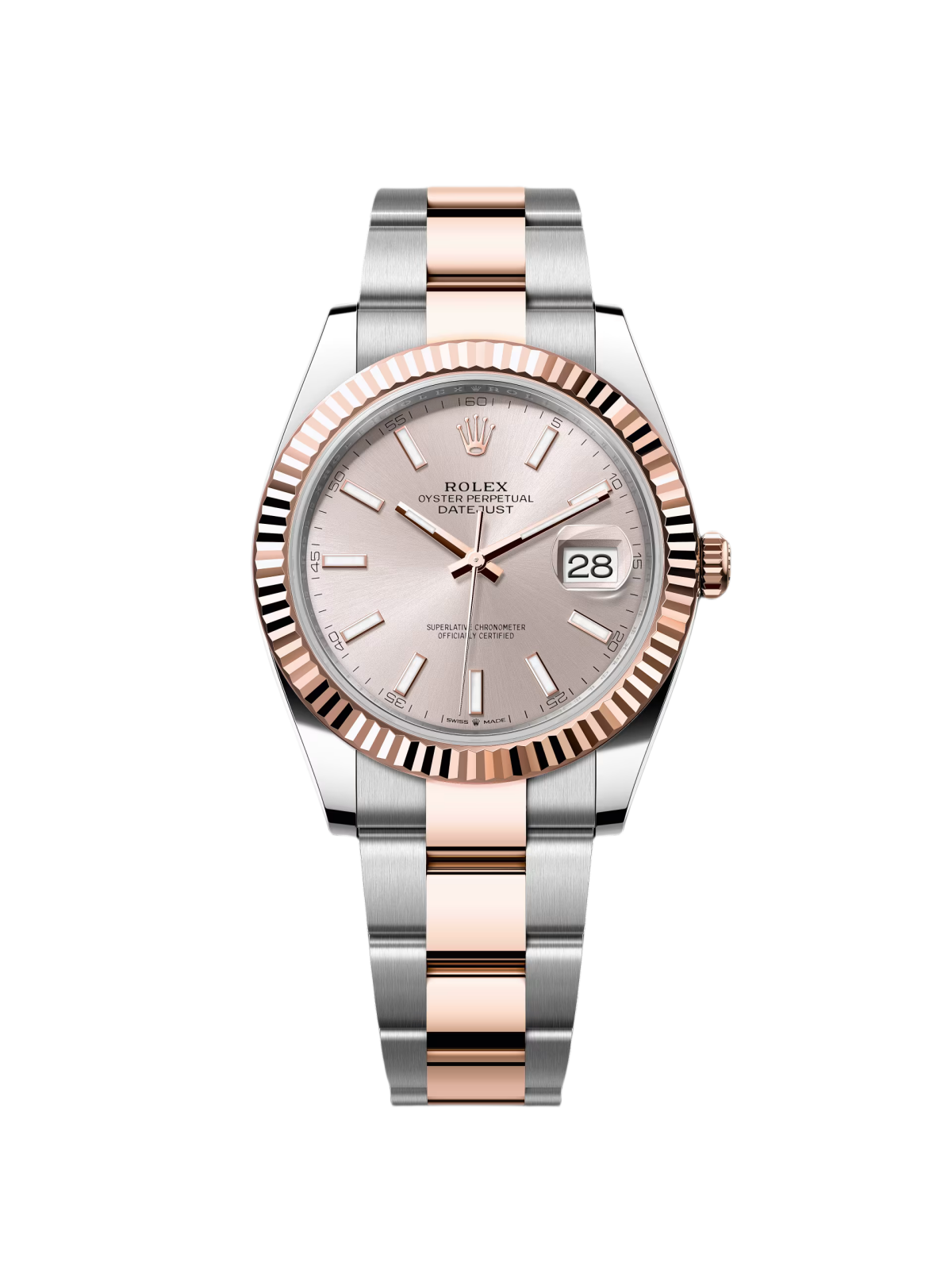 Rolex Datejust 41mm 126331 Sundust Index Oyster Steel and Everose Gold Watch