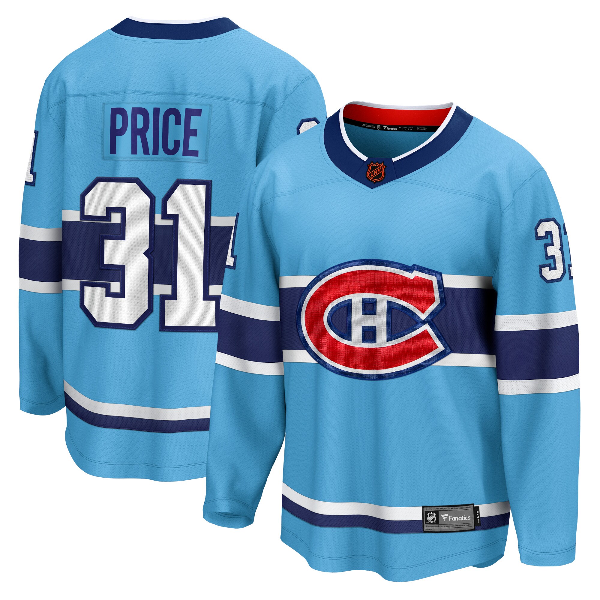 Carey Price Montreal Canadiens Fanatics Special Edition 2.0 Breakaway Player Jersey – Light Blue