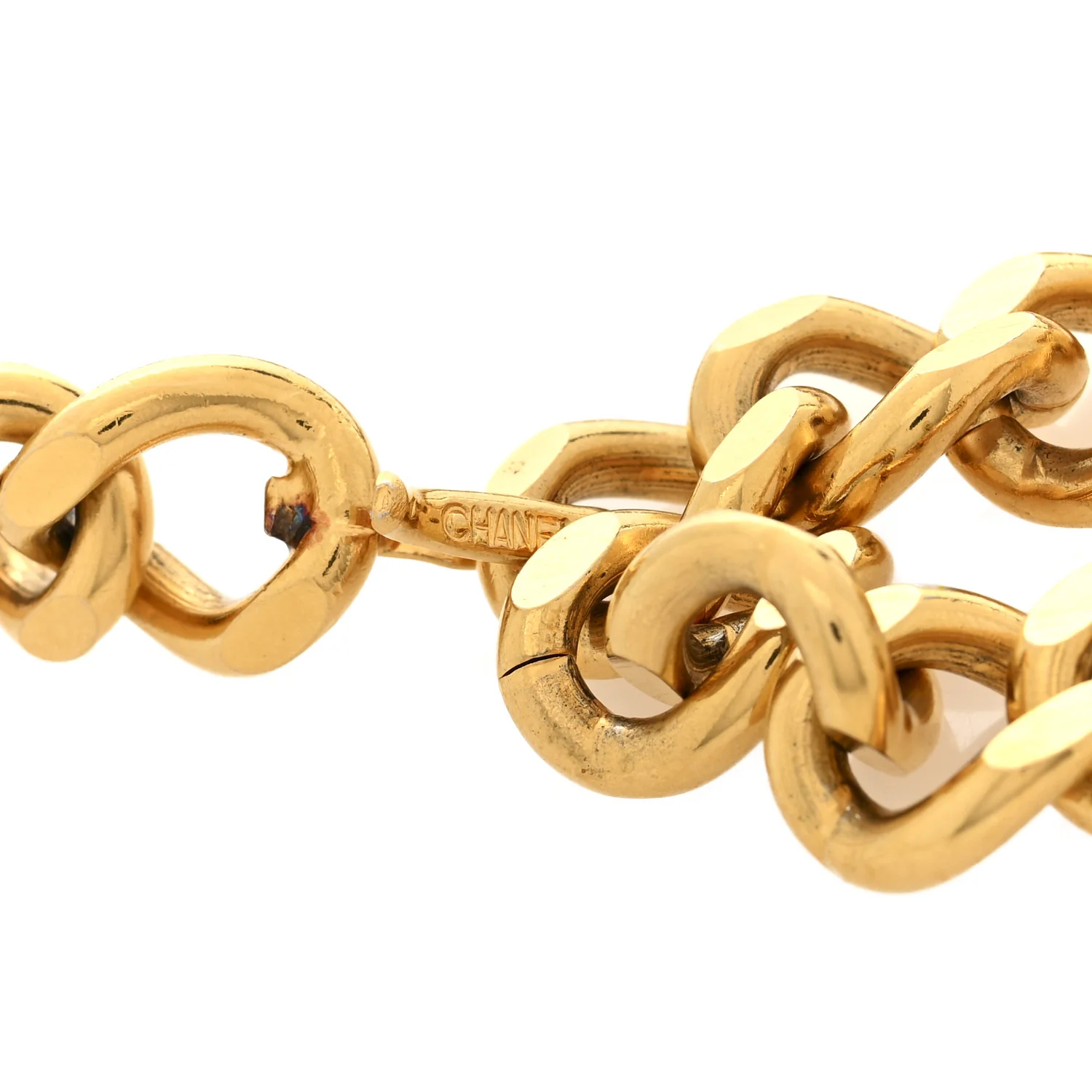 Metal Chain CC Medallion Belt Belt Gold