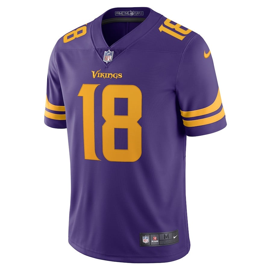 Justin Jefferson 18 Minnesota Vikings Alternate Vapor Limited Jersey - Purple